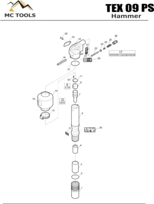Spare parts of Tex - 09 PS