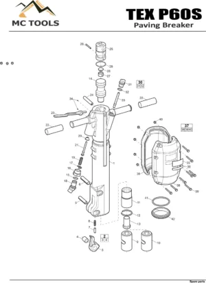 Spare parts of 	TEX – P60S